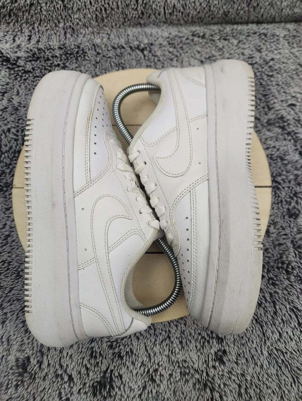 Nike Court Vision Alta Triple White Shoes Women's Size 7.5